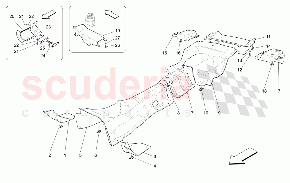 THERMAL INSULATING PANELS of Maserati Maserati Quattroporte (2003-2007) DuoSelect
