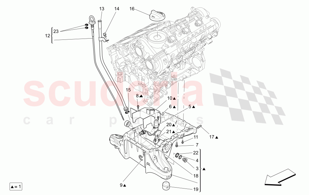 LUBRICATION SYSTEM: CIRCUIT AND COLLECTION of Maserati Maserati Levante (2017+) S