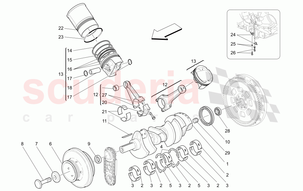 CRANK MECHANISM of Maserati Maserati GranTurismo (2012-2016) Sport CC