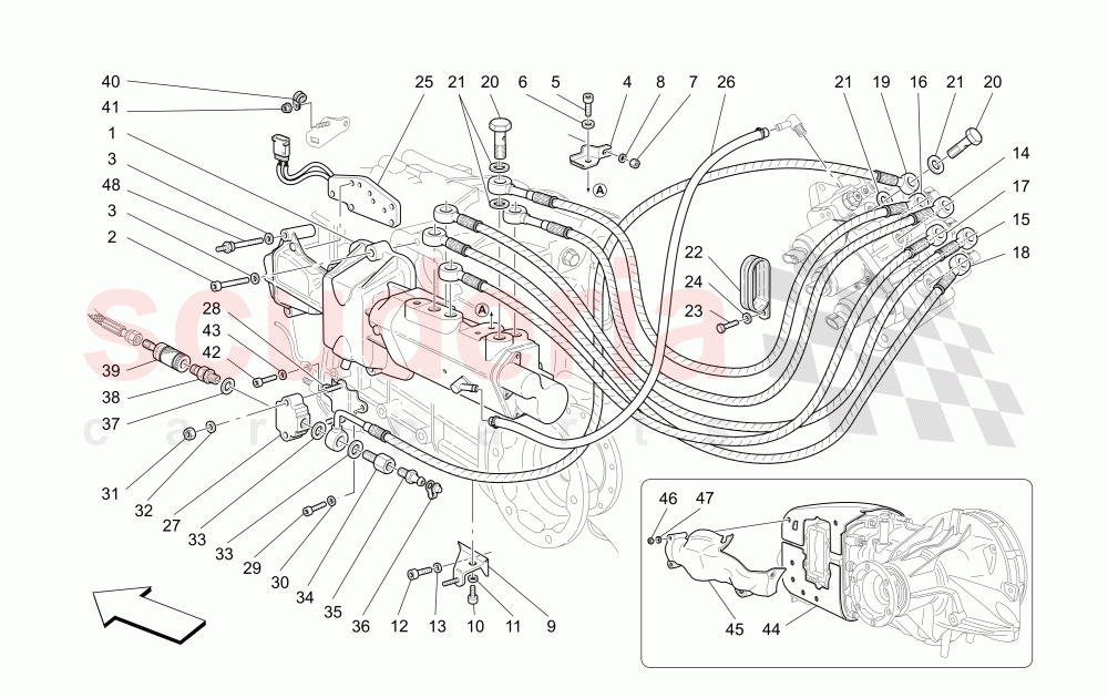 F1 CLUTCH HYDRAULIC CONTROL (Valid for F1) of Maserati Maserati 4200 Coupe (2002-2004) GT