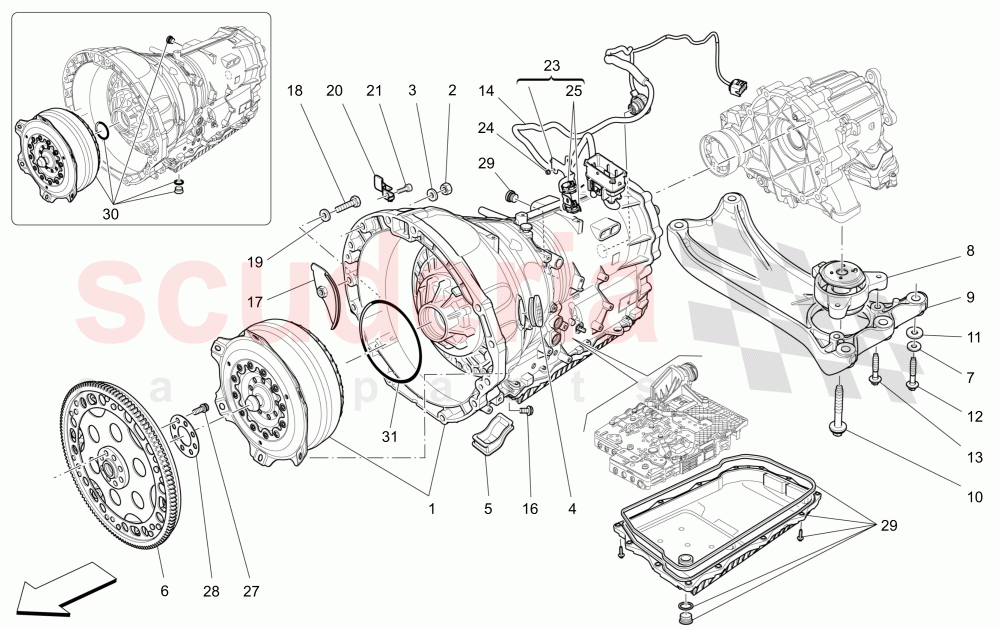 GEARBOX HOUSINGS of Maserati Maserati Ghibli (2014-2016) S Q4