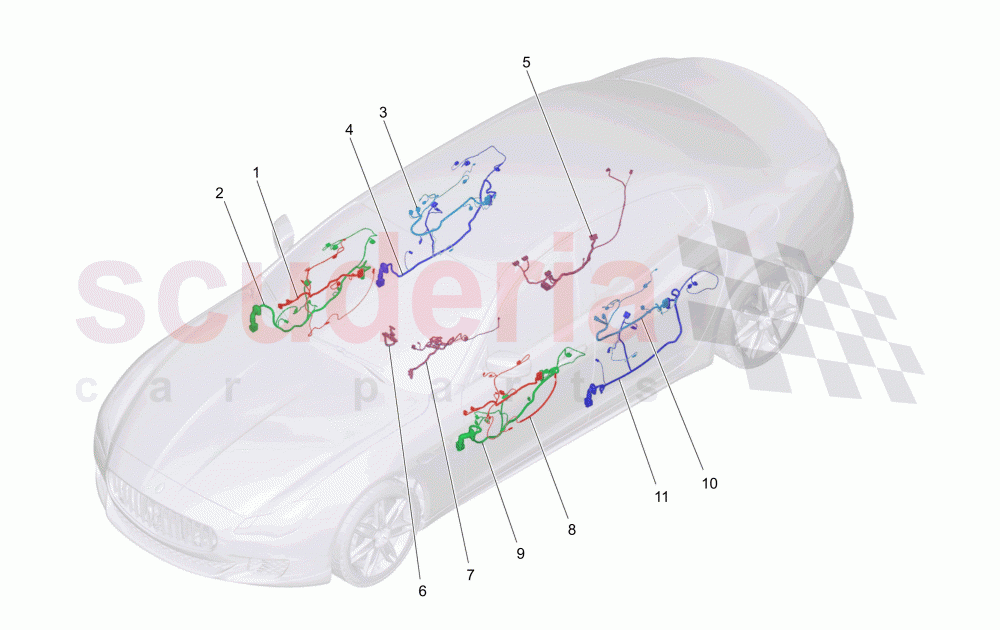 MAIN WIRING of Maserati Maserati Quattroporte (2013-2016) Diesel