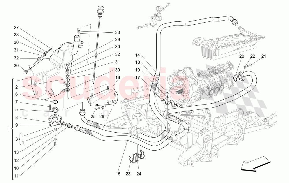 LUBRICATION SYSTEM: CIRCUIT AND COLLECTION of Maserati Maserati Quattroporte (2003-2007) DuoSelect