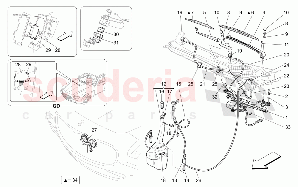 EXTERNAL VEHICLE DEVICES of Maserati Maserati Quattroporte (2008-2012) 4.2