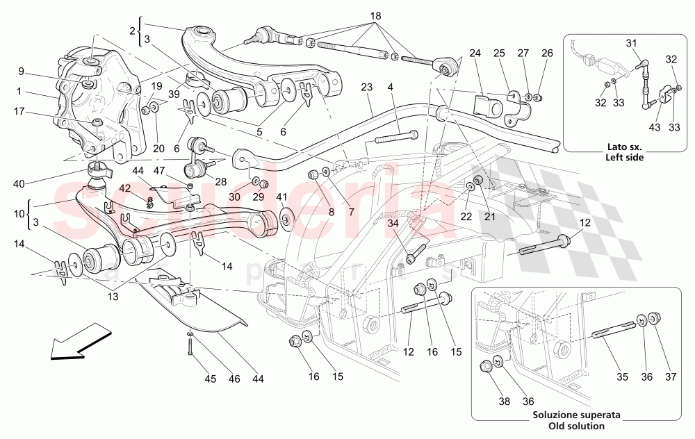 REAR SUSPENSION (Available with: Sport, Special Edition) of Maserati Maserati GranCabrio (2011-2012) Sport