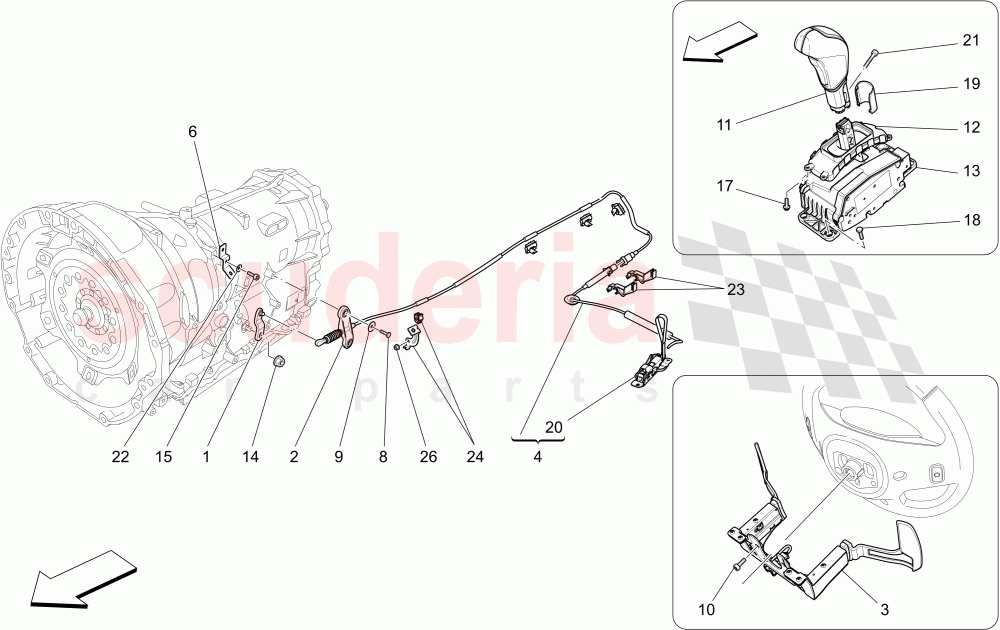 DRIVER CONTROLS FOR AUTOMATIC GEARBOX of Maserati Maserati Levante (2017+) S
