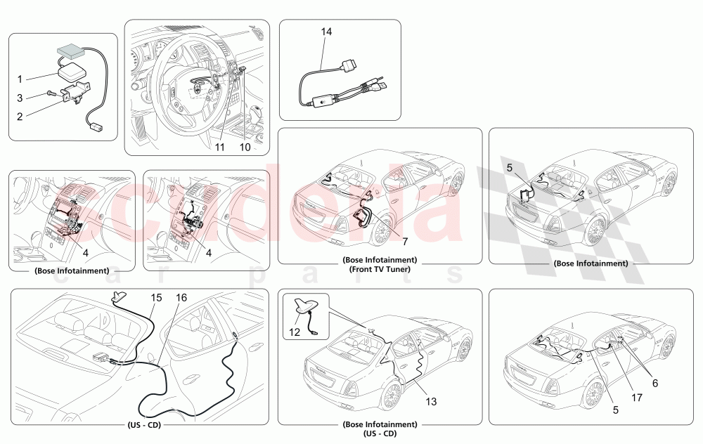 RECEPTION AND CONNECTION SYSTEM of Maserati Maserati Quattroporte (2008-2012) 4.2