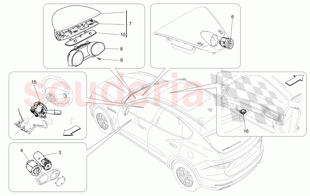 DASHBOARD DEVICES of Maserati Maserati Levante (2017+) Diesel