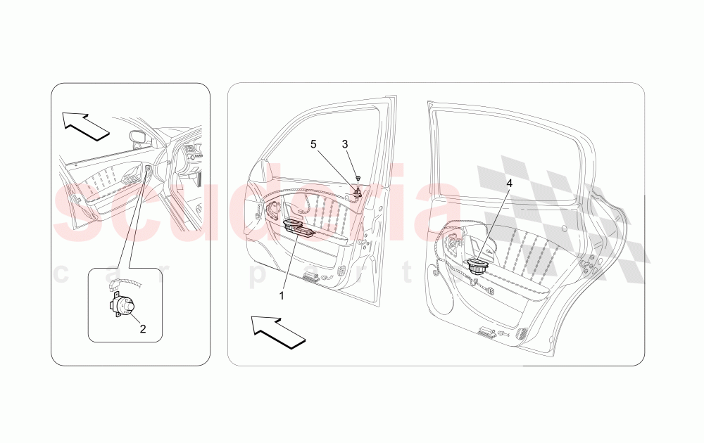 DOOR DEVICES of Maserati Maserati Quattroporte (2008-2012) S 4.7