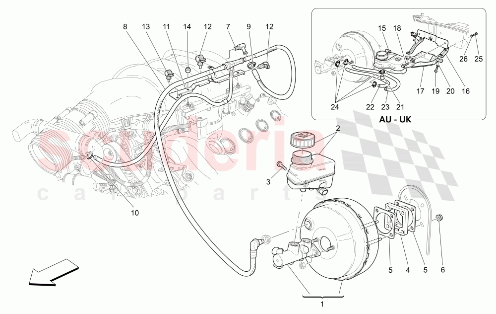 BRAKE SERVO SYSTEM of Maserati Maserati GranTurismo (2011-2013) Auto