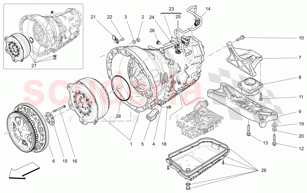 GEARBOX HOUSINGS of Maserati Maserati Quattroporte (2013+) GTS