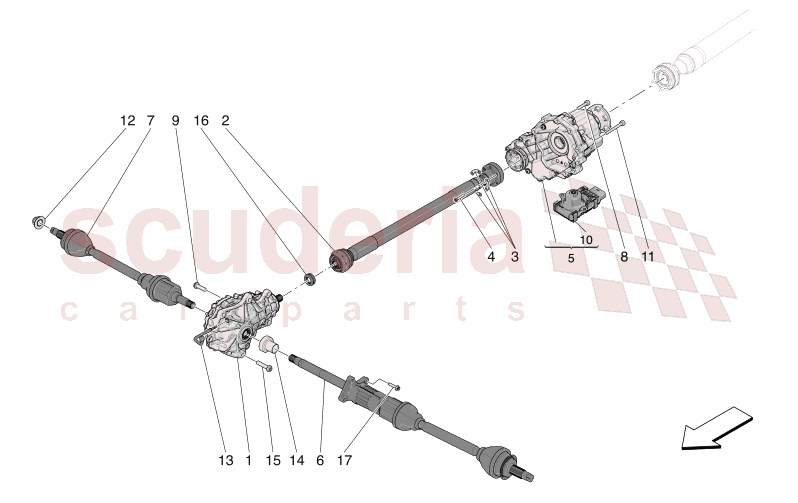 FRONT WHEELS TRANSMISSION of Maserati Maserati GranCabrio M189    AUTOMATIC 4WD 3.0 BT V6 490 HP