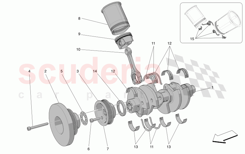 CRANK MECHANISM of Maserati Maserati MC20 Notte Automatic 3.0 BT V6 2WD 630HP