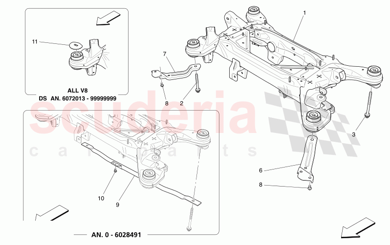 REAR CHASSIS of Maserati Maserati Levante Modena S Automatic 3.0 BT V6 4WD 430HP