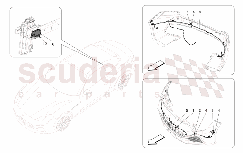 PARKING SENSORS of Maserati Maserati GranCabrio M189 TROFEO  AUTOMATIC 4WD 3.0 BT V6 550 HP