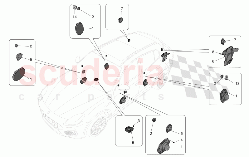SOUND DIFFUSION SYSTEM of Maserati Maserati Grecale GT Automatic 2.0 T4 4WD 250HP MHEV