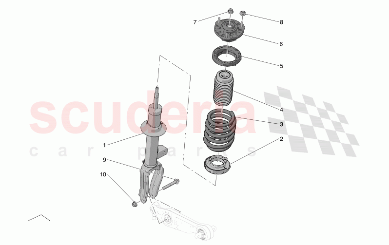 FRONT SHOCK ABSORBER DEVICES of Maserati Maserati Grecale GT Automatic 2.0 T4 4WD 300HP MHEV