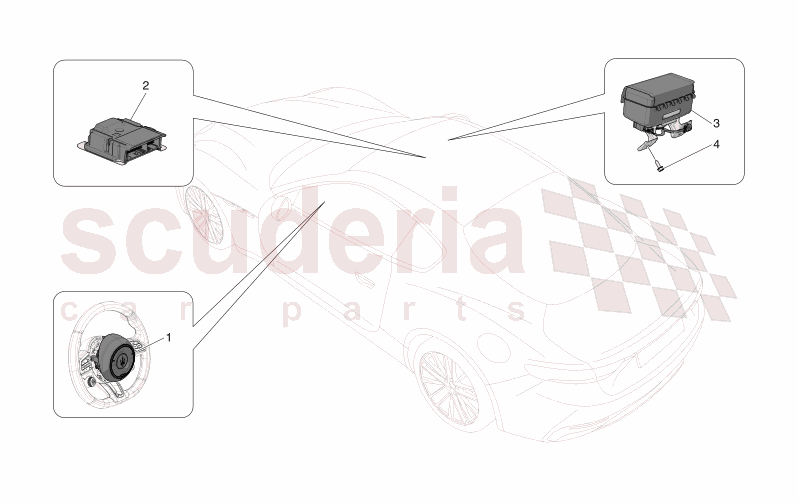 FRONT AIRBAG SYSTEM of Maserati Maserati GranTurismo M189 TROFEO  AUTOMATIC 4WD 3.0 BT V6 550 HP