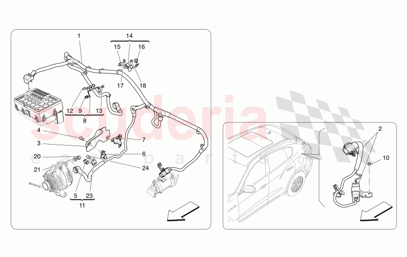 MAIN WIRING of Maserati Maserati Levante Modena Automatic 3.0 BT V6 4WD 350HP