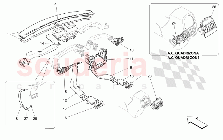 A/C UNIT: DIFFUSION of Maserati Maserati Levante Modena S Automatic 3.0 BT V6 4WD 430HP