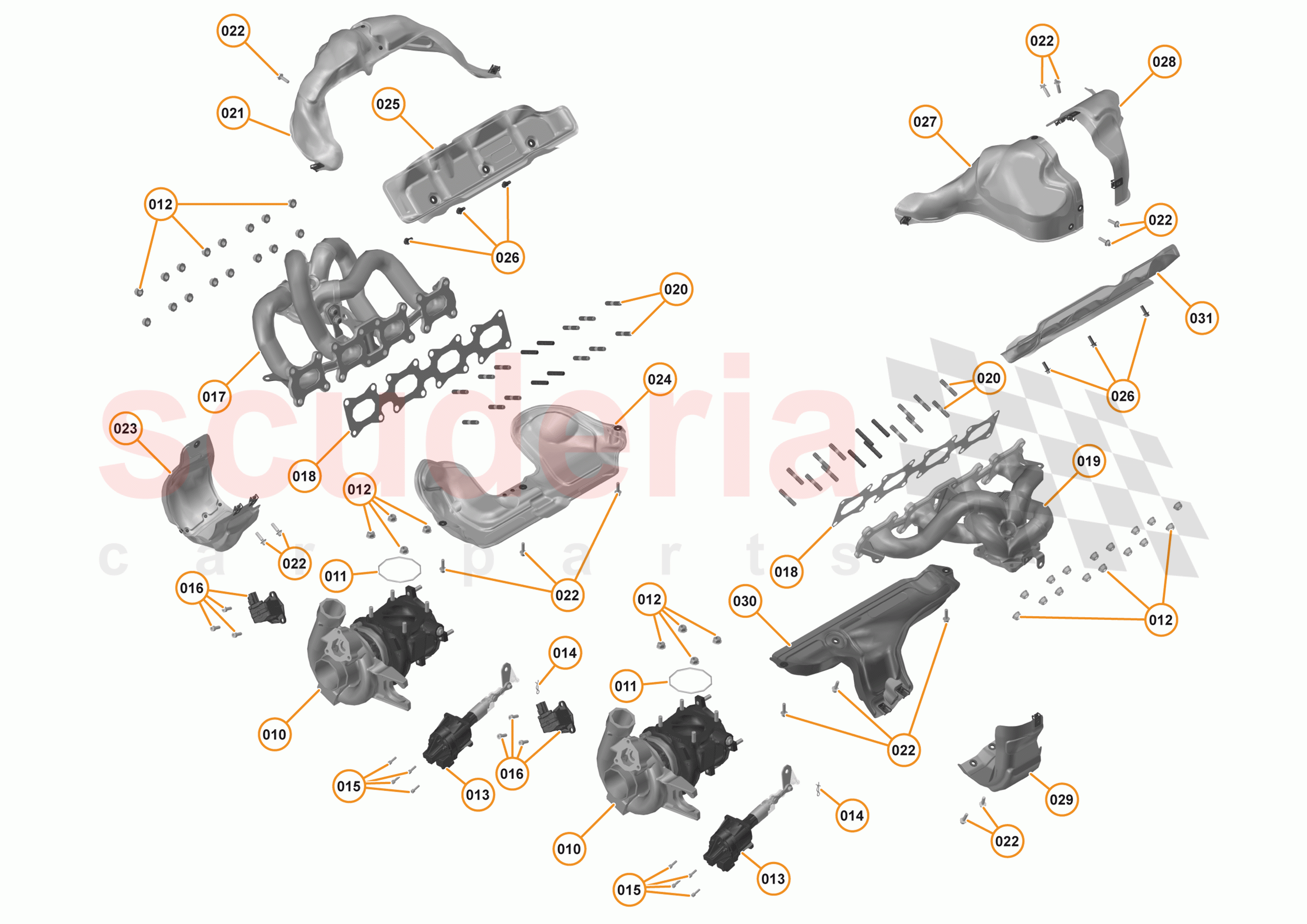 34 - ENGINE - 34.4 - EXHAUST MANIFOLD & TURBOCHARGERS of McLaren McLaren 720S Coupe