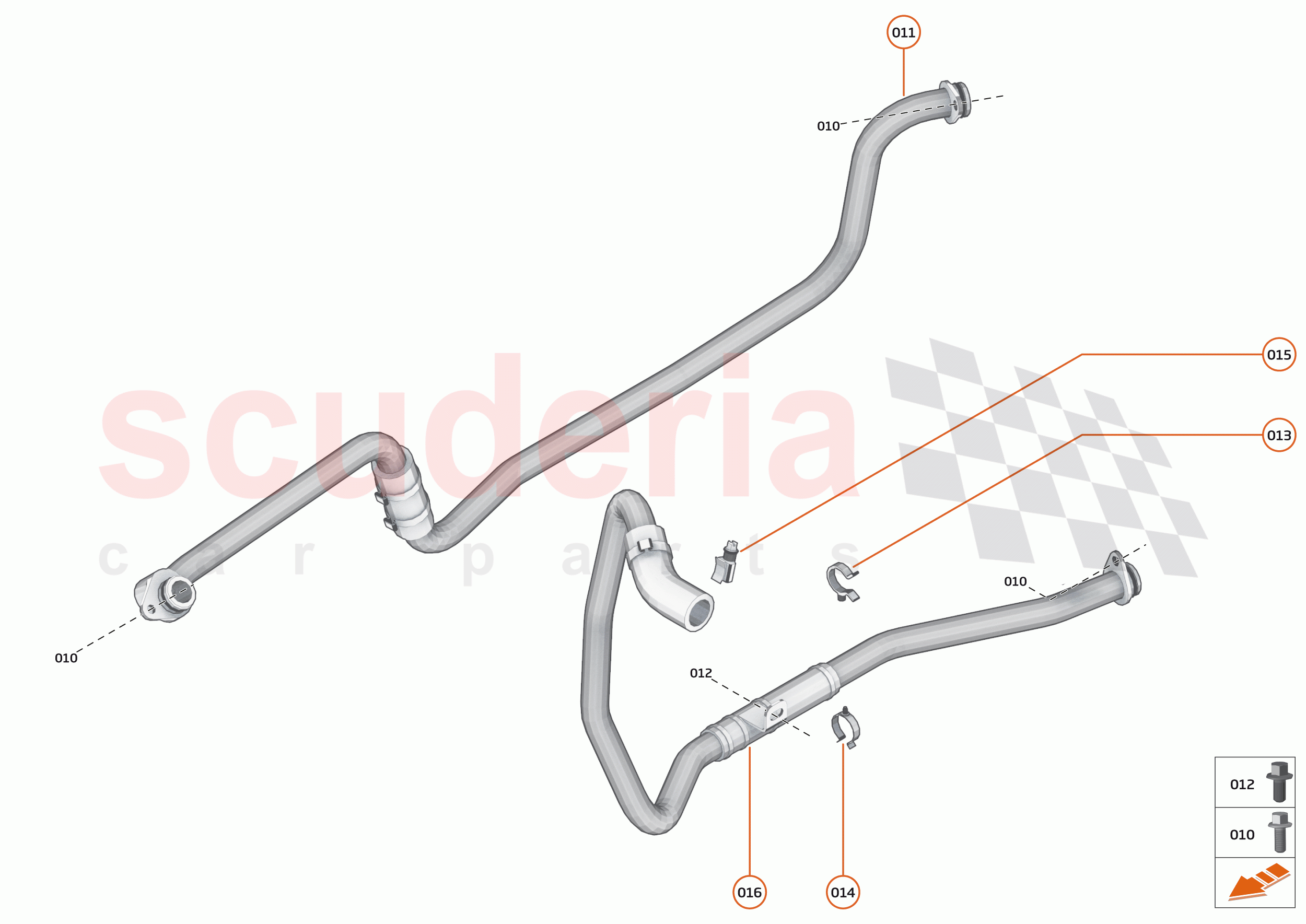 34 - TRANSMISSION COOLING SYSTEM - REAR - 34.1 - TRANS COOLER FEED + RETURN - REAR of McLaren McLaren Elva
