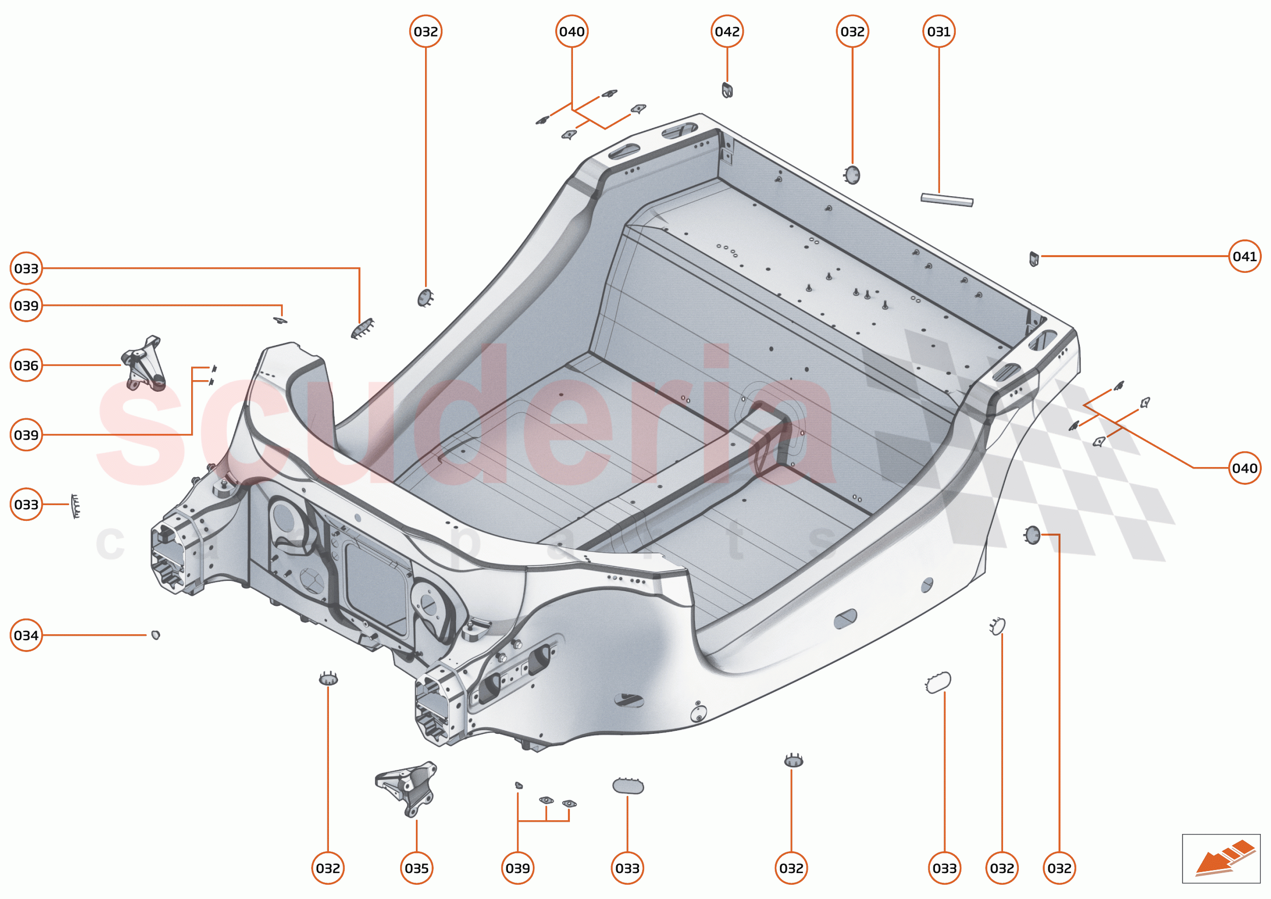 2 - MID STRUCTURES - 2.1 - MONOCOQUE of McLaren McLaren 600LT Spider