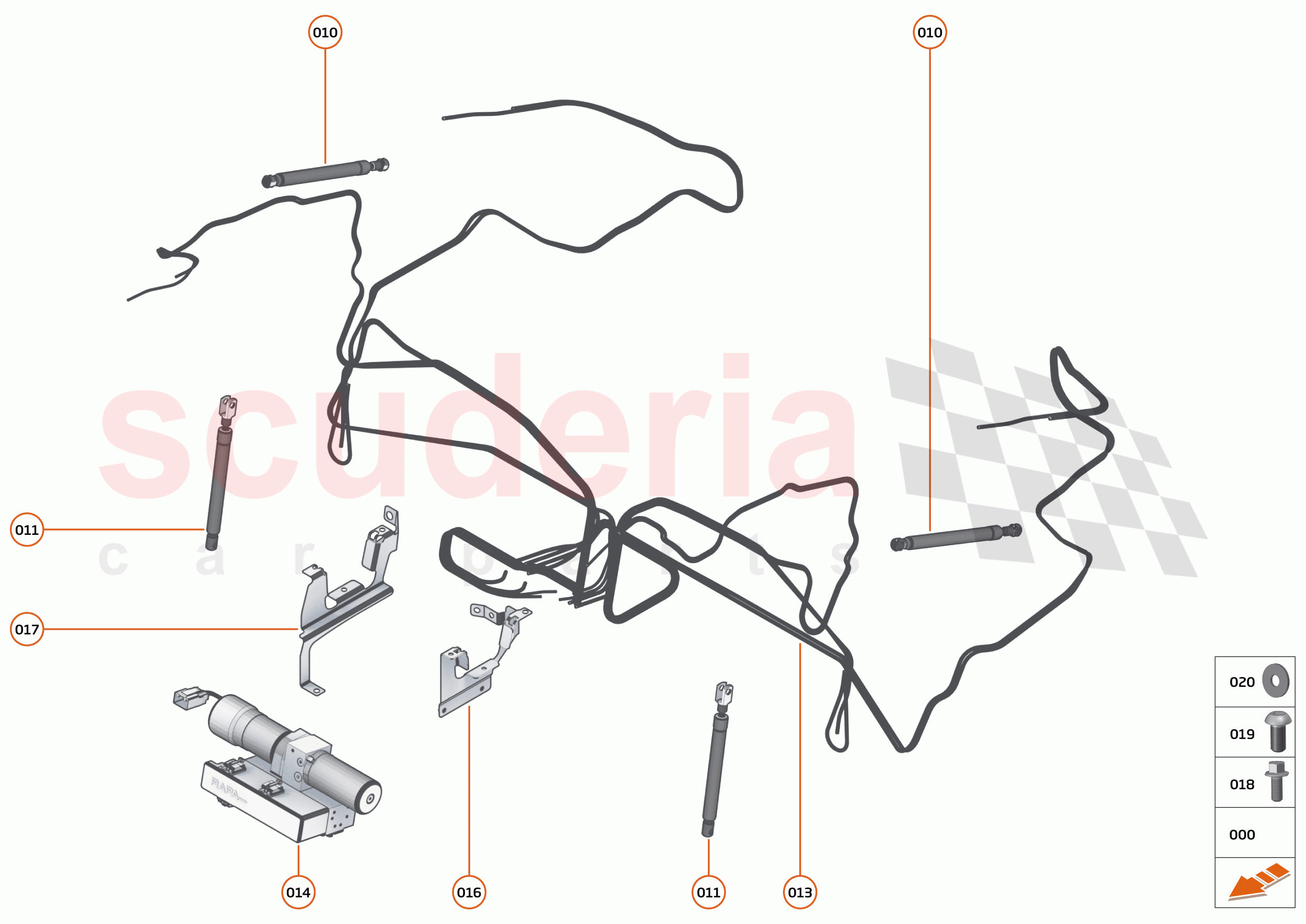 8 - OPENING ROOF SYSTEMS - 8.7 - CONVERTIBLE ROOF (RHT) - HYDRAULICS of McLaren McLaren 600LT Spider