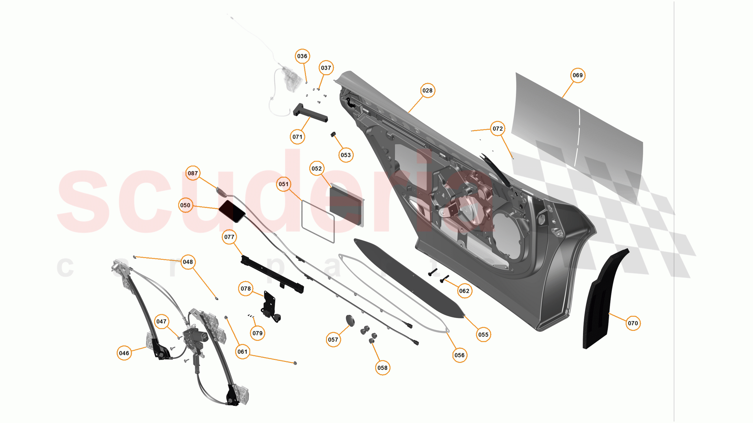 3 - A3 -CLOSURES - 3.2 - 02 - DOOR RH - INTERNAL of McLaren McLaren 625C Coupe