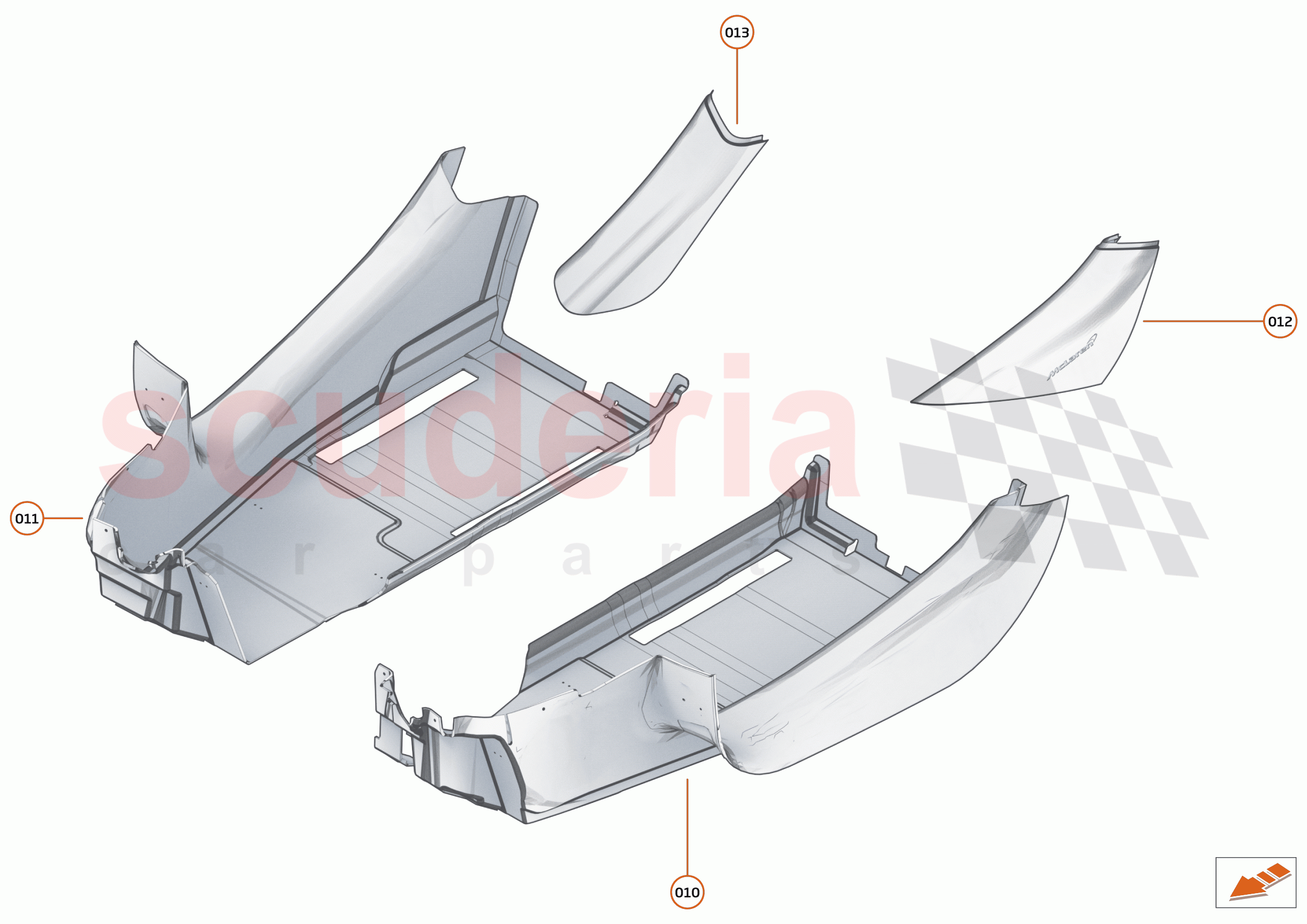 49 - INTERIOR SYSTEMS - 49.12 - LOWER & REAR TRIM - ASSEMBLY of McLaren McLaren 765LT Spider