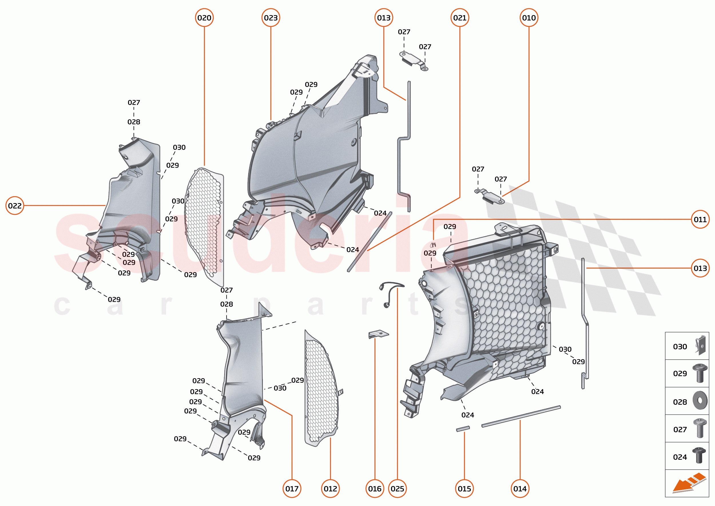 13 - DUCTS, VENTS AND FLOORS - 13.2 - SIDE DUCTS AND VENTS of McLaren McLaren 720S Spider