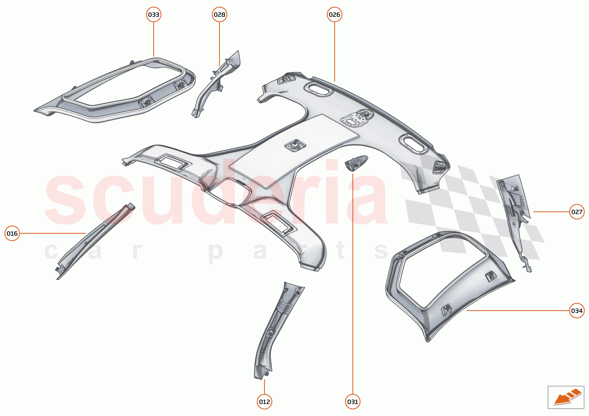 48 - INTERIOR SYSTEMS - 48.10 - UPPER TRIM of McLaren McLaren 765LT