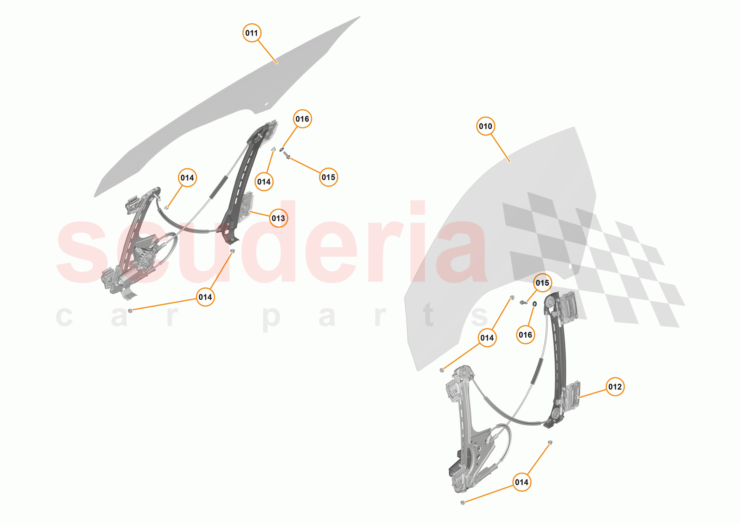 7 - GLAZING - CLOSURES & DYNAMIC - 7.2 - DOOR GLAZING - DYNAMIC of McLaren McLaren 570S Coupe