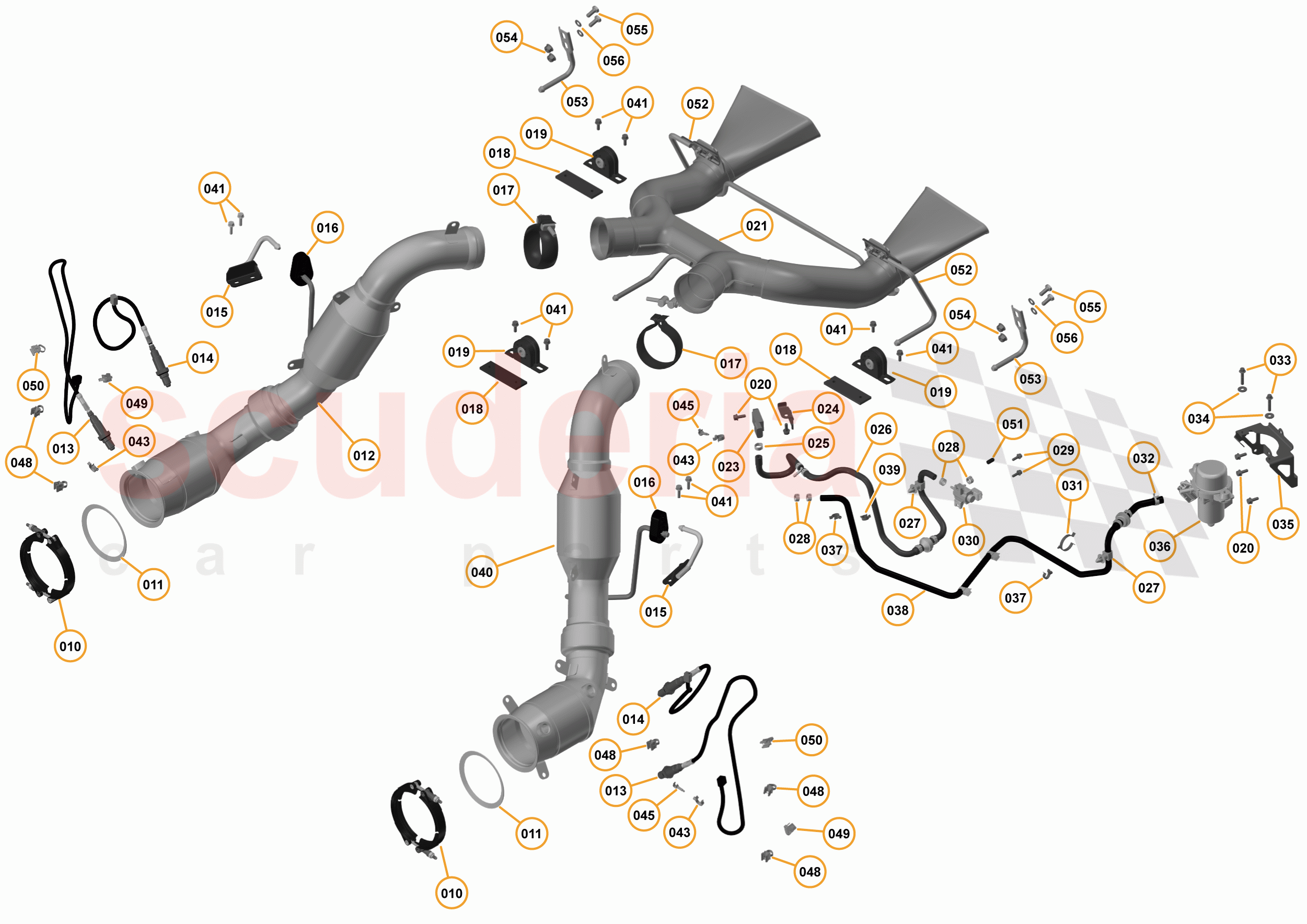 22 - H1 - EXHAUST SYSTEM - 22.1 - 01 - EXHAUST SYSTEM of McLaren McLaren 650S Spider