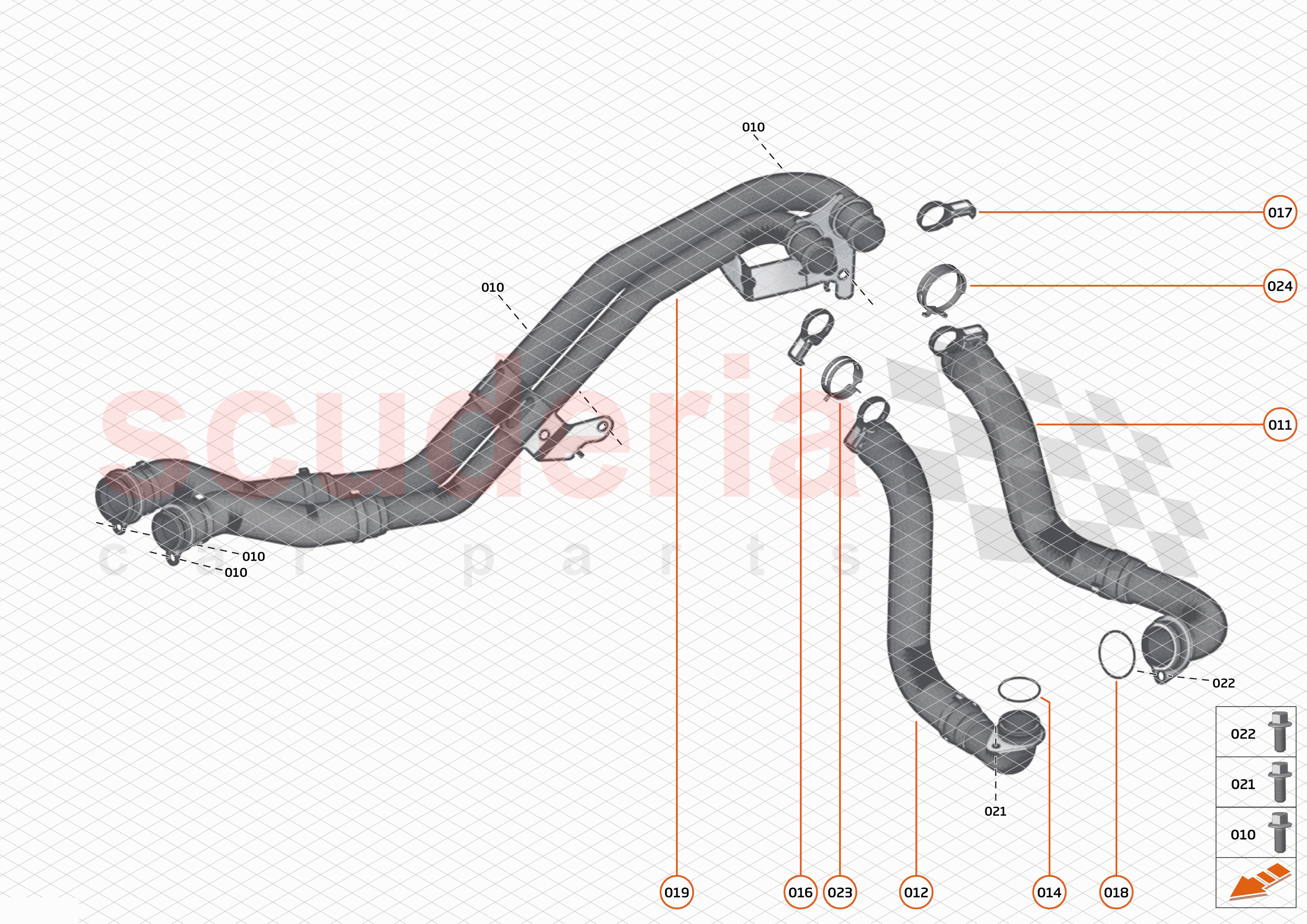 24 - LUBRICATION SYSTEM OFF ENGINE - 24.2 - ENGINE OIL FEED & RETURN HOSES of McLaren McLaren Artura