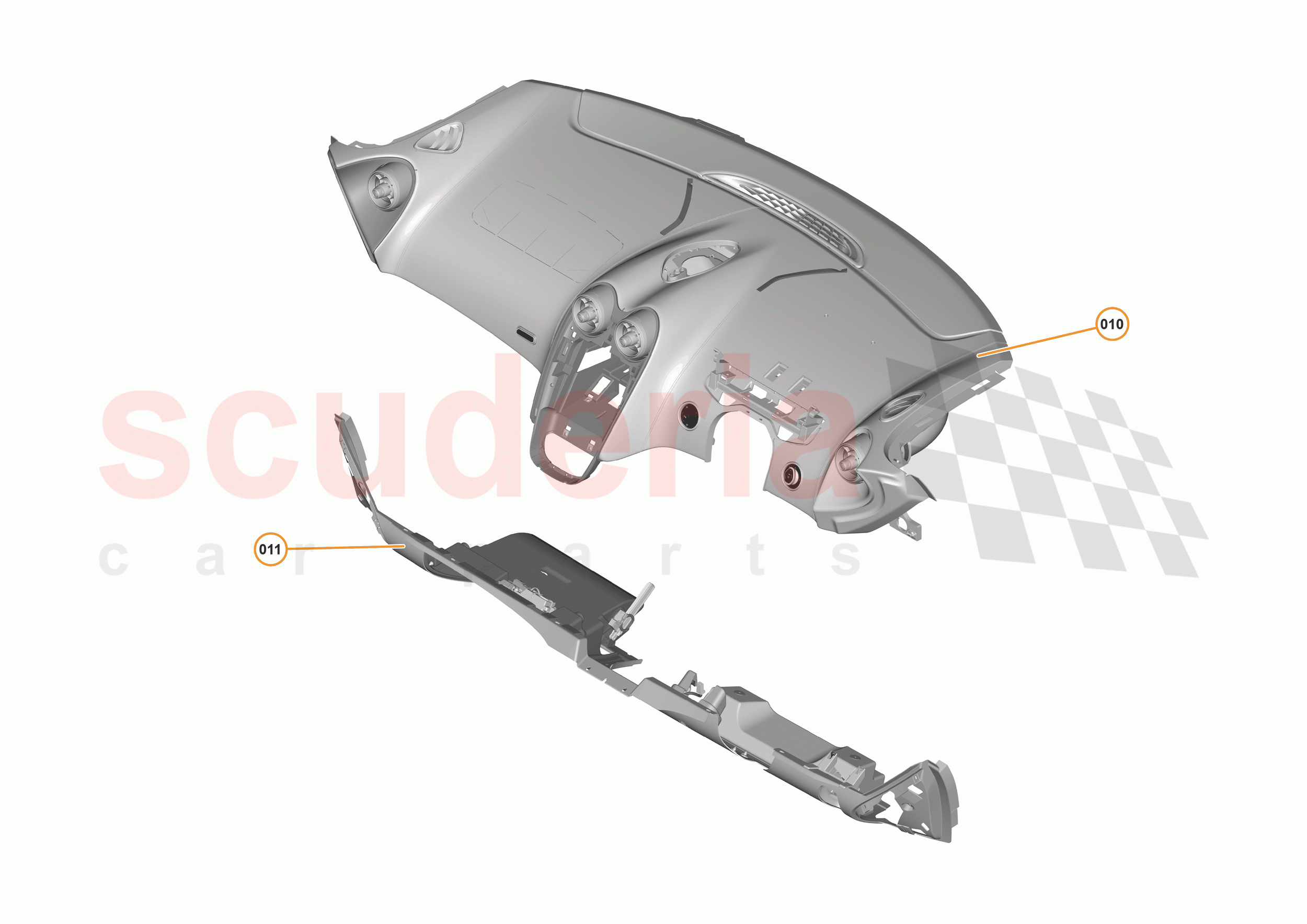 47 - INTERIOR SYSTEMS - 47.4 - FACIA ASSEMBLY - RHD of McLaren McLaren 570S Coupe