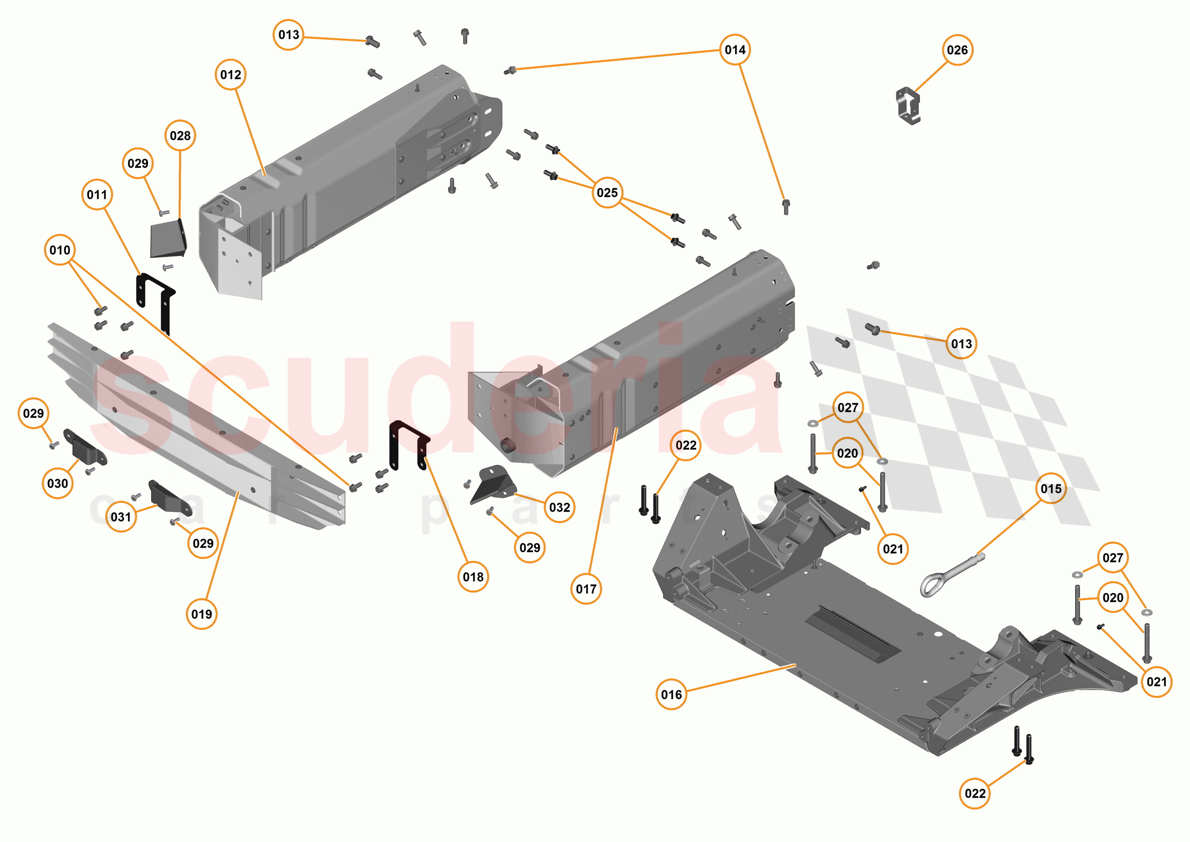 1 - A1 - BODY STRUCTURES - 1.2 - 02 - FRONT FRAME ASSEMBLY of McLaren McLaren 675LT Spider