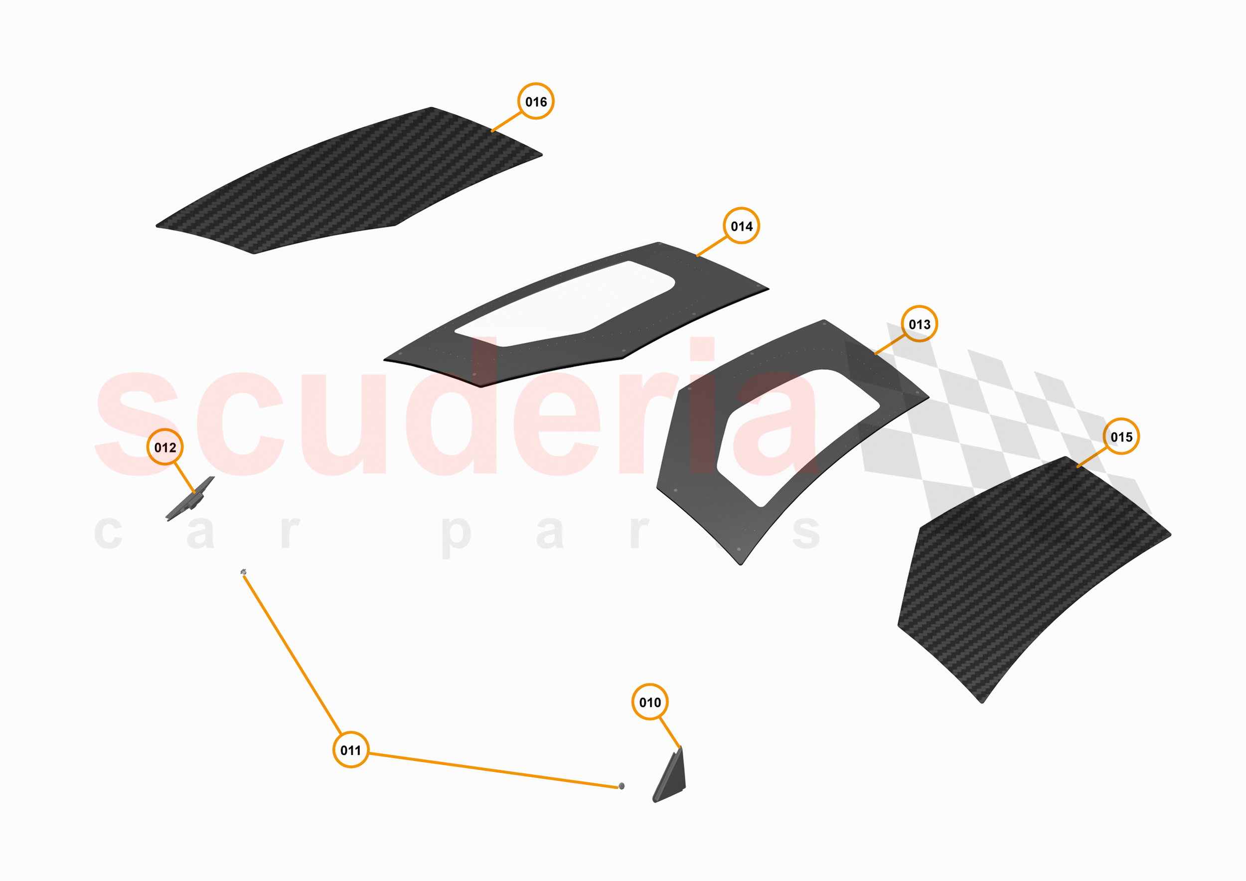9 - GLAZING - CLOSURES & DYNAMIC - 9.1 - DOOR GLAZING - FIXED of McLaren McLaren 720S Coupe