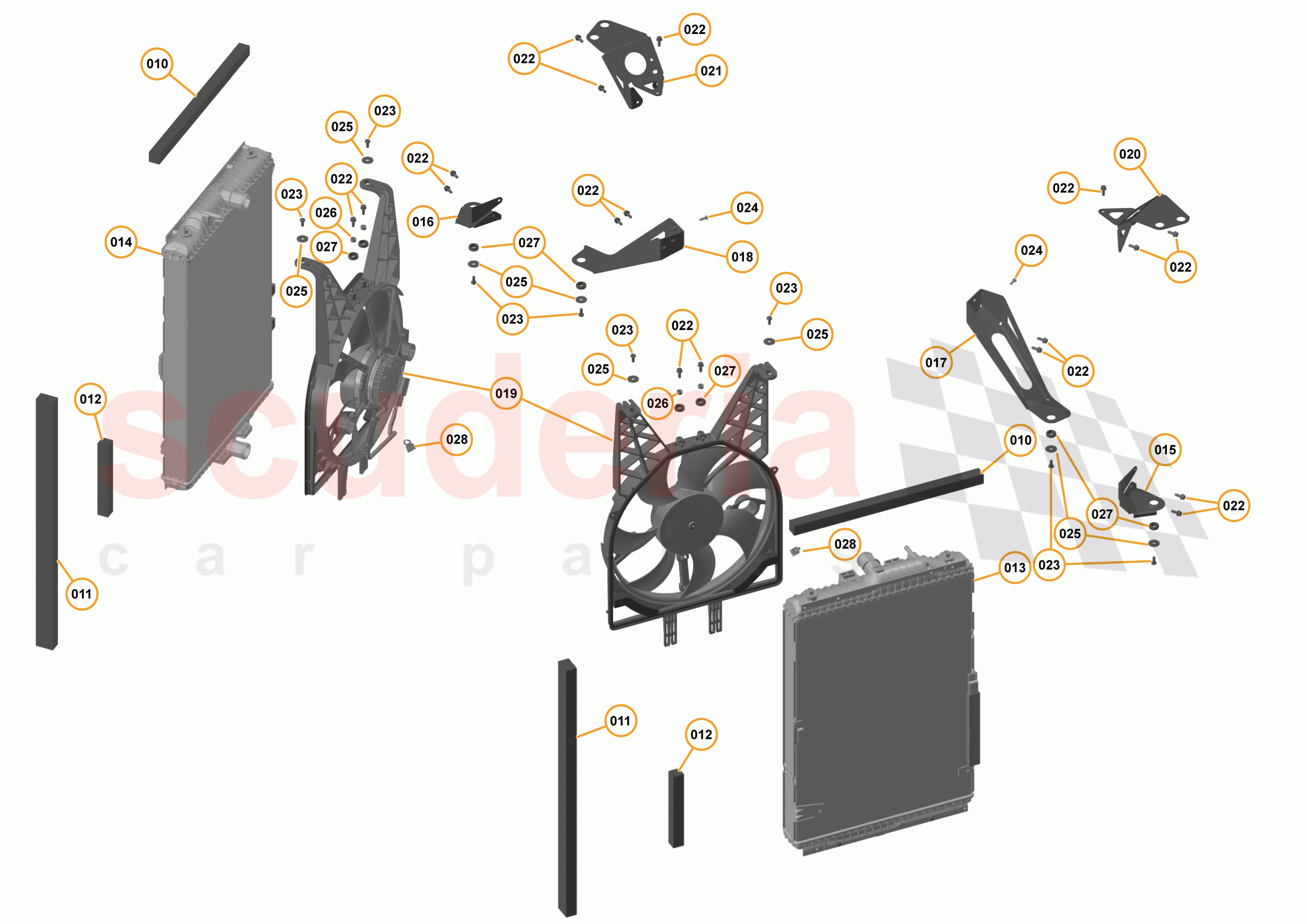 14 - L1 - COOLING SYSTEM - 14.5 - 01 - HIGH TEMPERATURE RADIATORS & FANS of McLaren McLaren 675LT Spider
