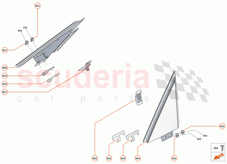 7 - GLAZING - 7.1 - DOOR GLAZING - FIXED of McLaren McLaren 620R