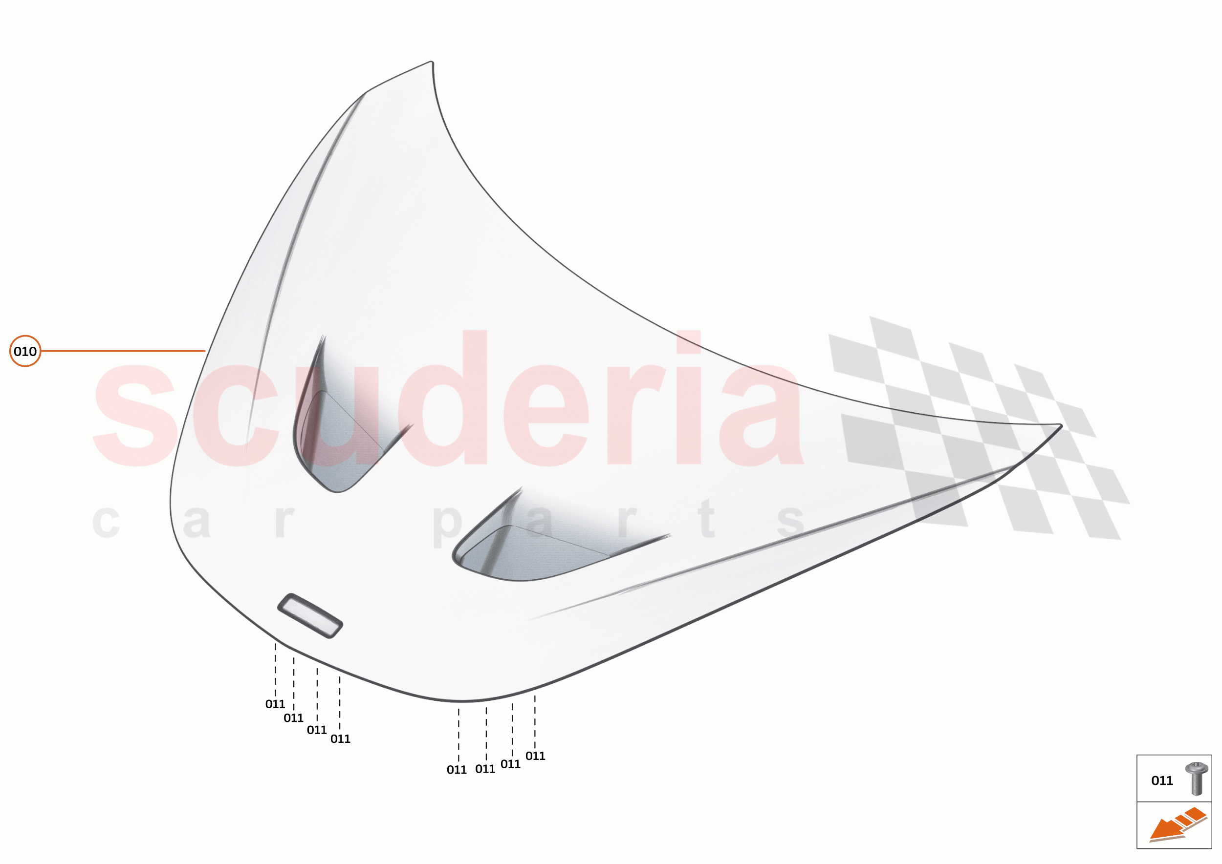 6 - CLOSURES - 6.1 - BONNET STRUCTURE of McLaren McLaren 620R