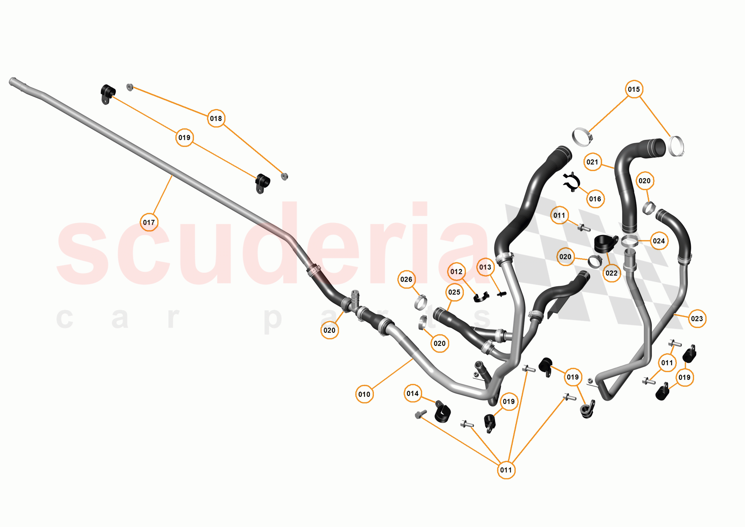 30 - COOLING - HYBRID - 30.1 - HYBRID COOLING CIRCUIT & PIPES of McLaren McLaren P1 Coupe