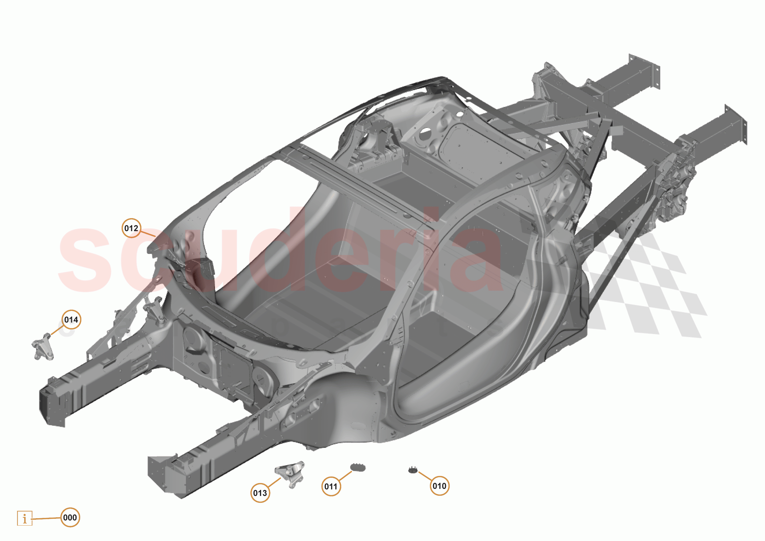2 - MID STRUCTURES - 2.1 - MONOCOQUE of McLaren McLaren 540C Coupe