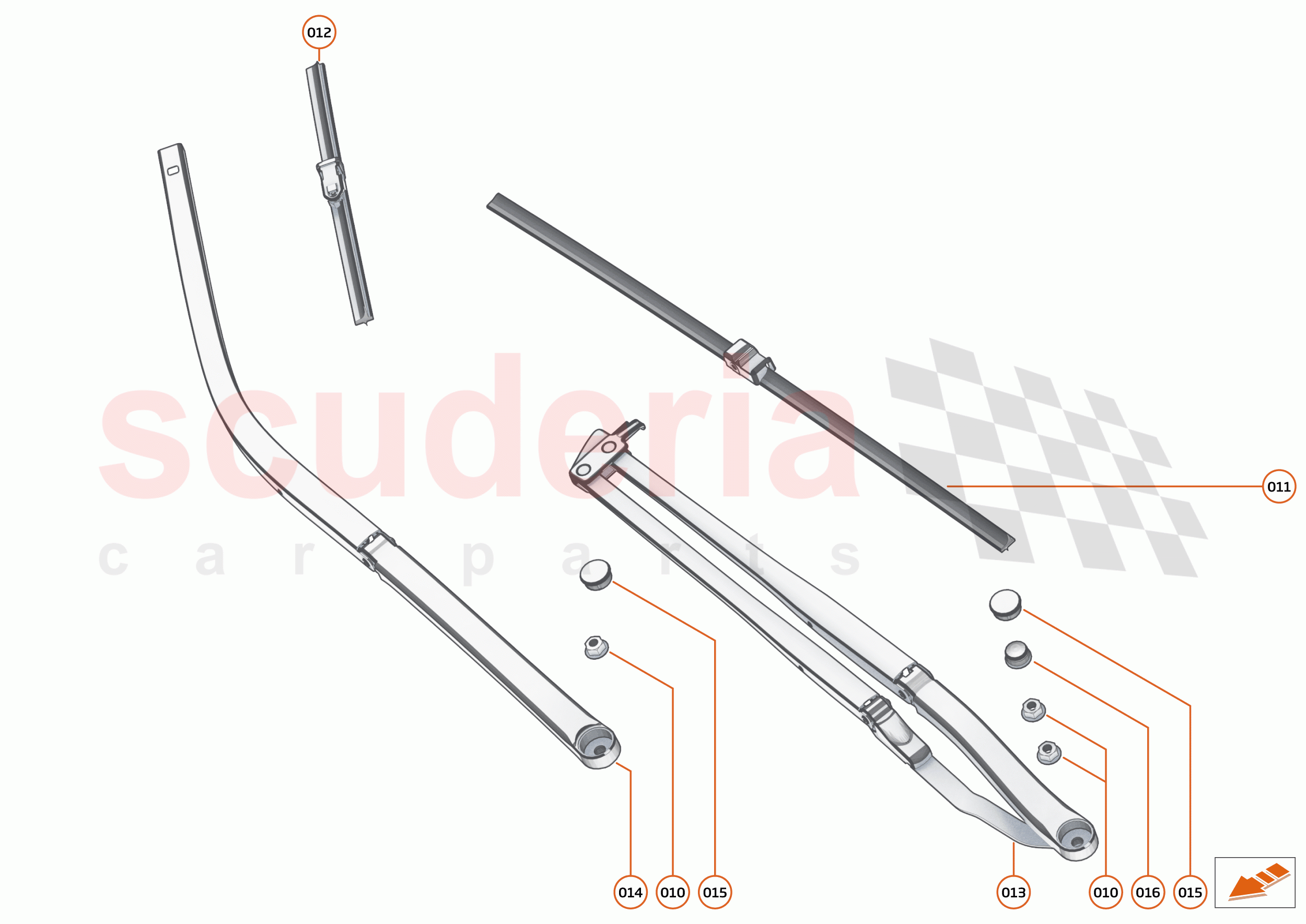 12 - WIPERS & WASHER SYSTEM - 12.2 - WINDSCREEN WIPER ARMS of McLaren McLaren 600LT