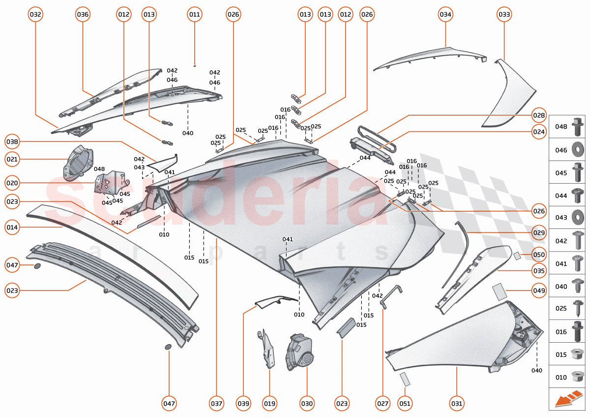6 - PANELS - 6.5 - UPPER STRUCTURE of McLaren McLaren 765LT Spider