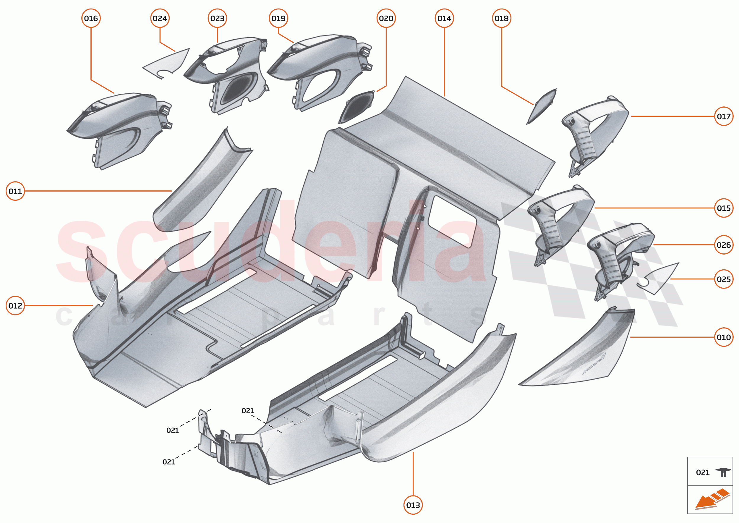 48 - INTERIOR SYSTEMS - 48.12 - LOWER & REAR TRIM of McLaren McLaren 600LT