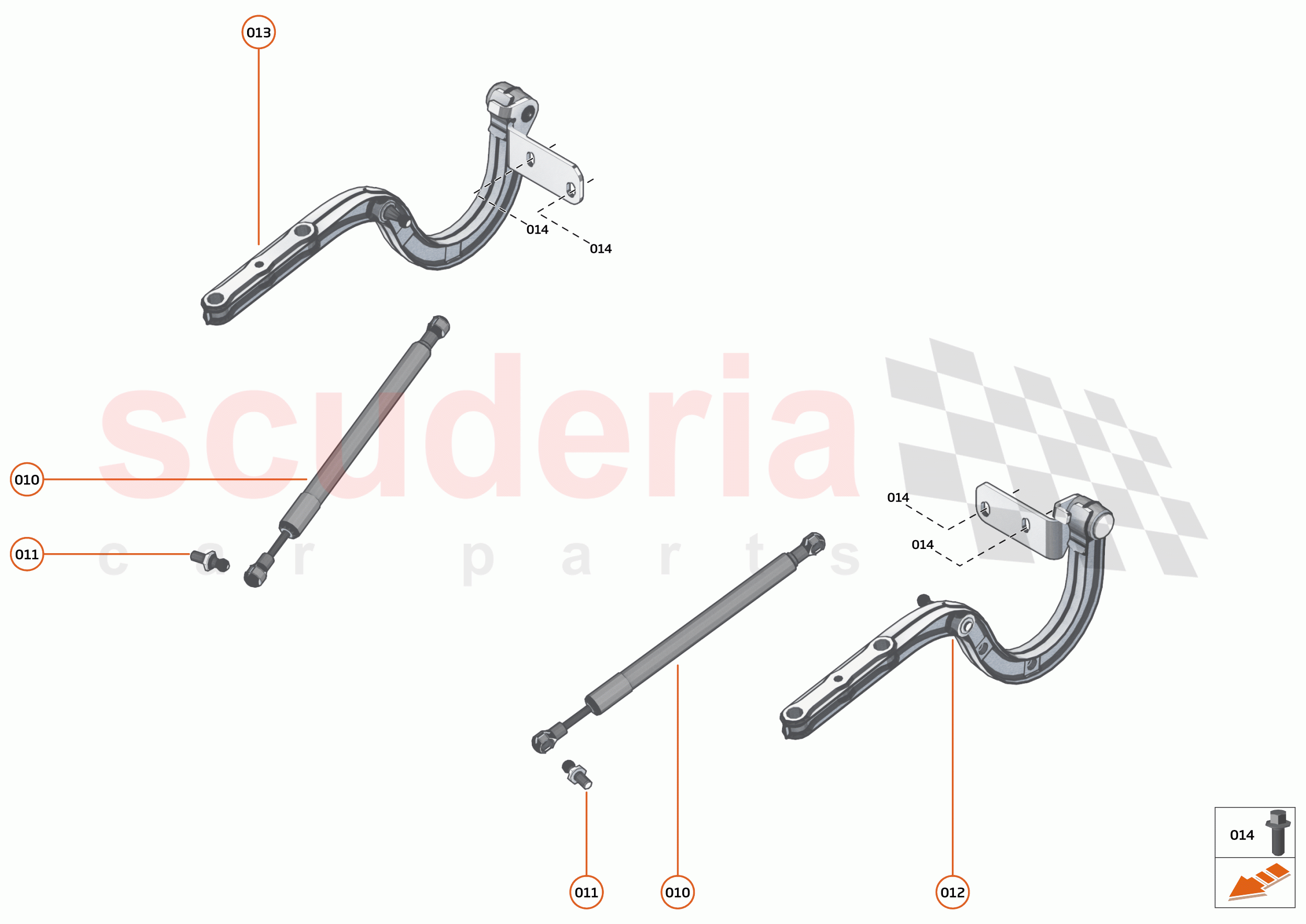 7 - CLOSURES - 7.2 - BONNET HINGE of McLaren McLaren 750S Coupe