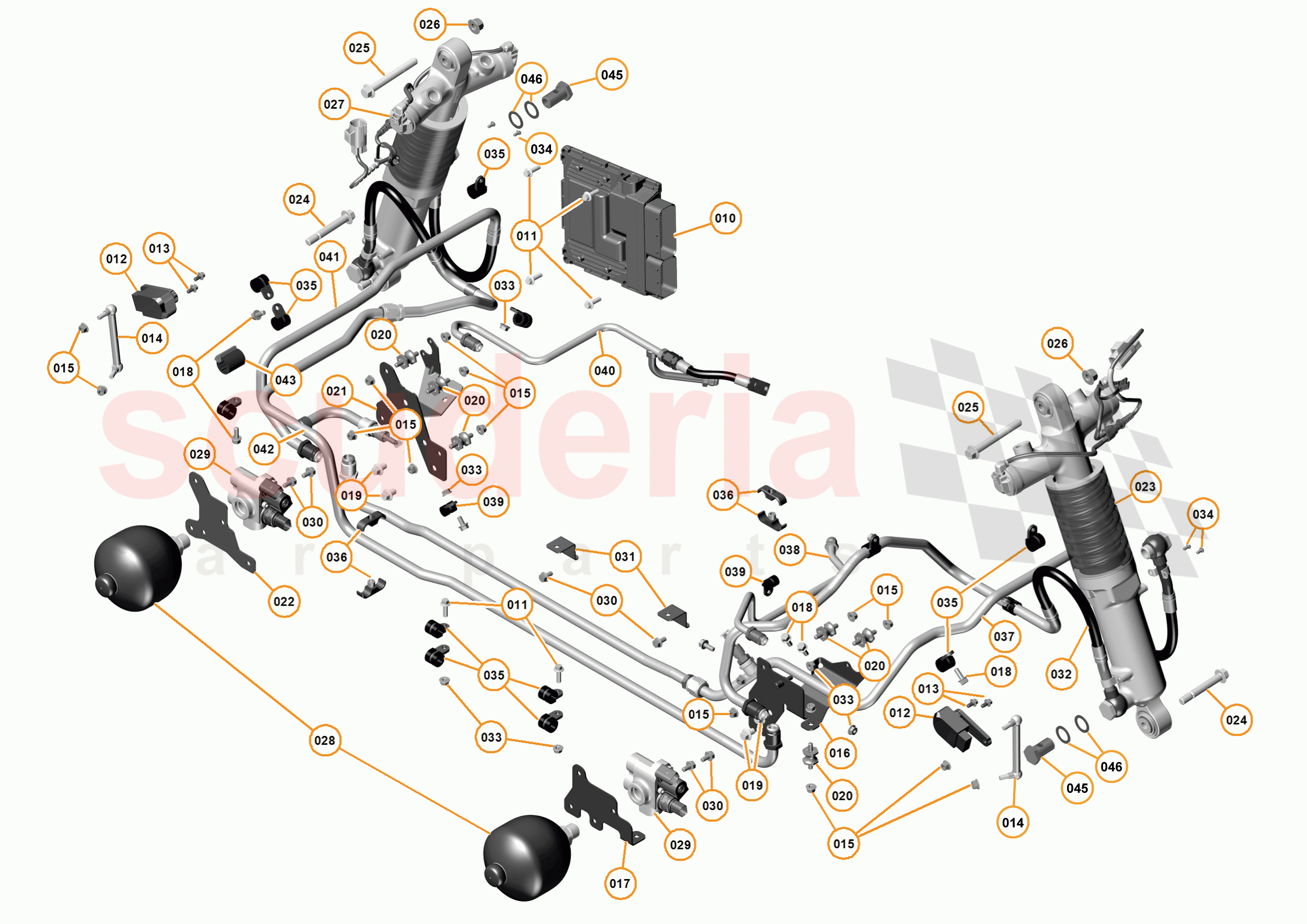 16 - SUSPENSION - FRONT - 16.1 - DAMPER & ACTUATOR ASSEMBLIES FRONT of McLaren McLaren P1 Coupe