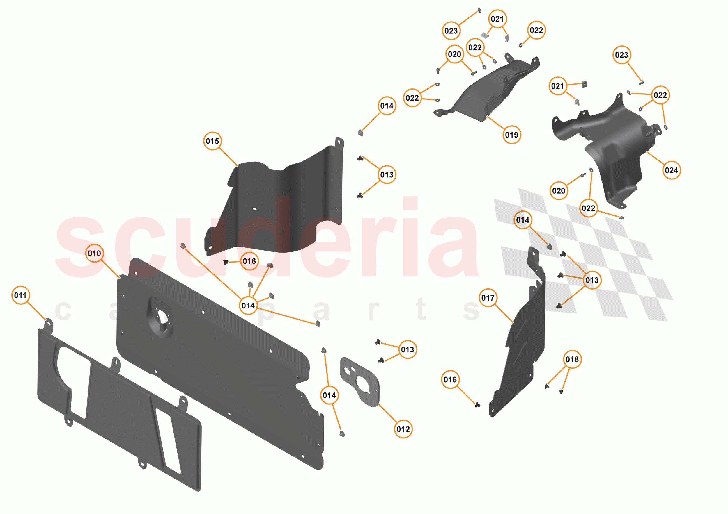 33 - HEAT INSULATION - 33.2 - HEATSHIELDS - VEHICLE MOUNTED of McLaren McLaren 720S Coupe