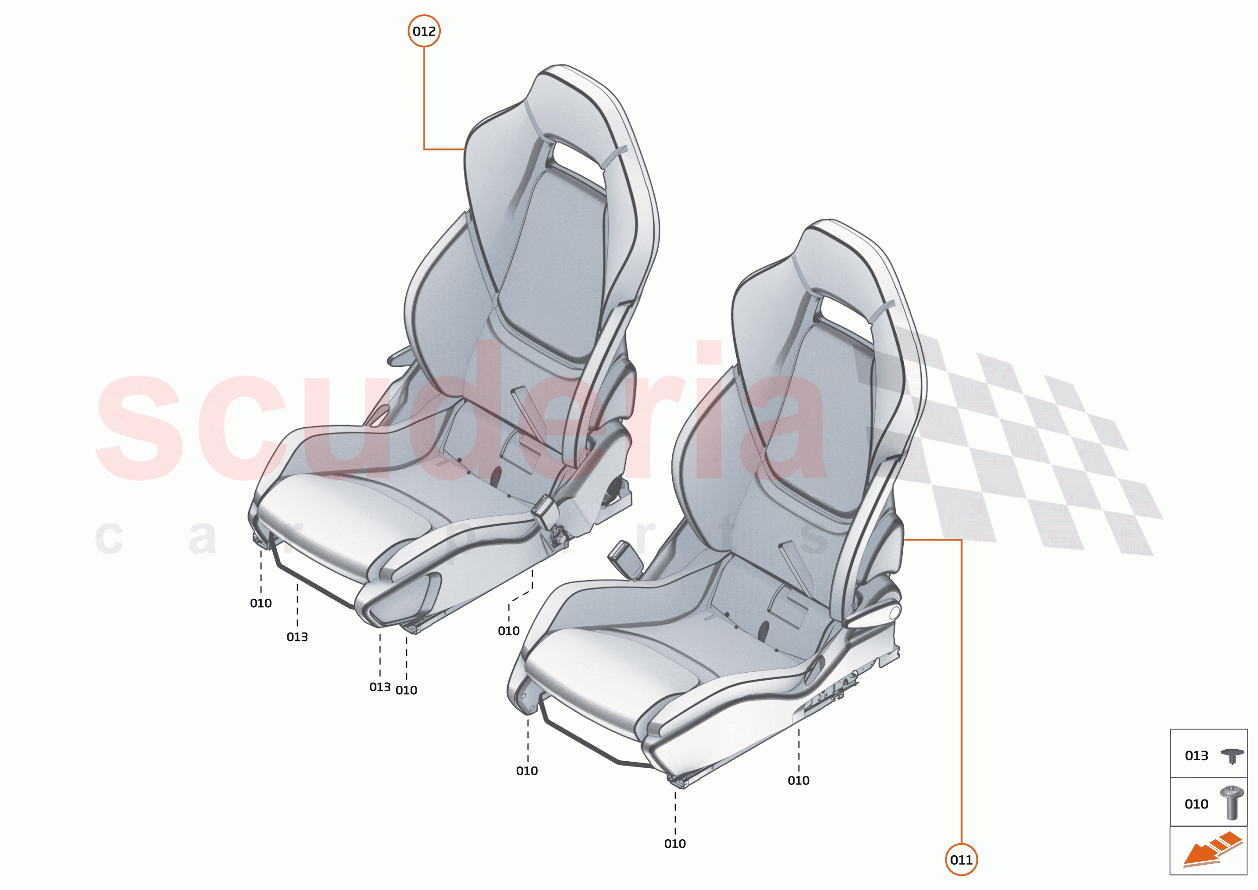 47 - INTERIOR SYSTEMS - 47.9 - SEAT ASSEMBLY - HYBRID/MANUAL of McLaren McLaren 720S Spider
